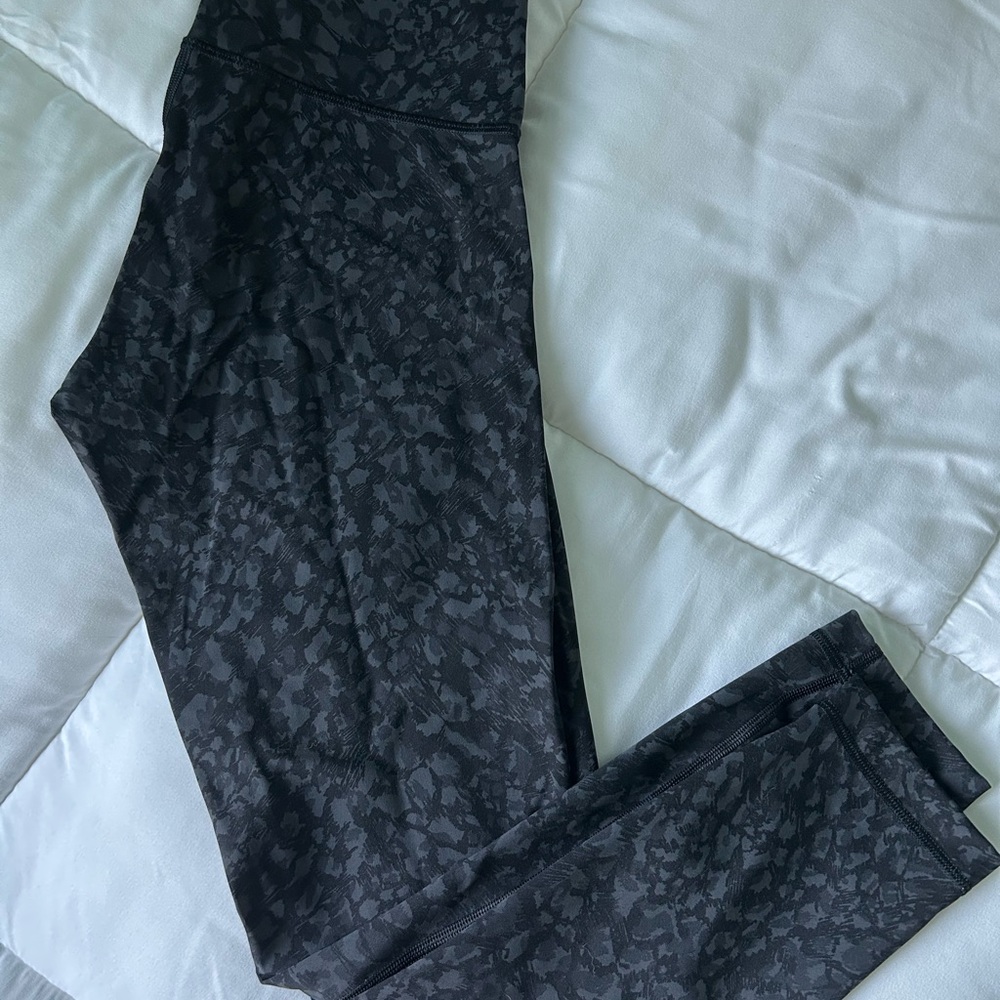 lululemon athletica Black Charcoal Printed Leggings